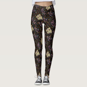 Owl Sugar Skull and Pink Purple Blue Mint Leggings