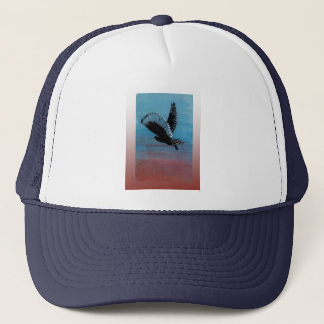 Owl Sunrise Art Trucker Hat (Front)