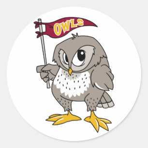 Owl Supporter Classic Round Sticker
