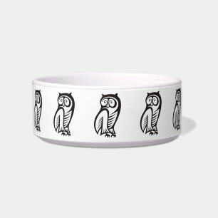 Owl Symbol Black Bowl