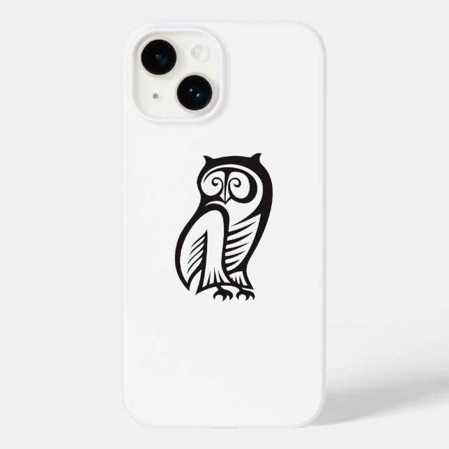 Owl Symbol Black Case-Mate iPhone Case (Back)