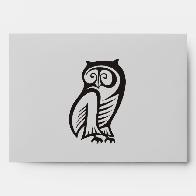 Owl Symbol Black Envelopes (Front)