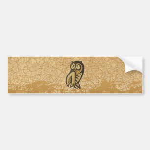 Owl Symbol Color Bumper Sticker
