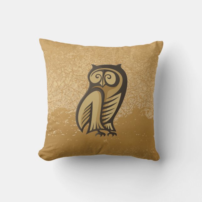 Owl Symbol Colour Cushion (Front)
