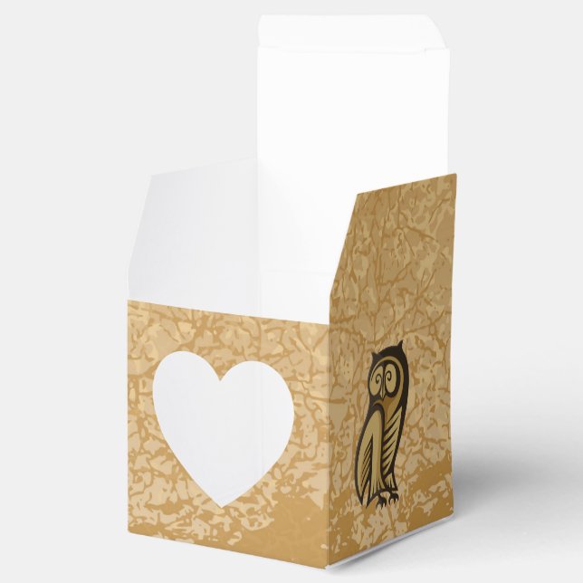Owl Symbol Colour Favour Box (Opened)
