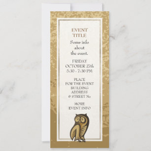 Owl Symbol Colour Invitation