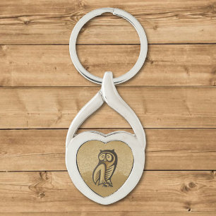 Owl Symbol Colour Key Ring