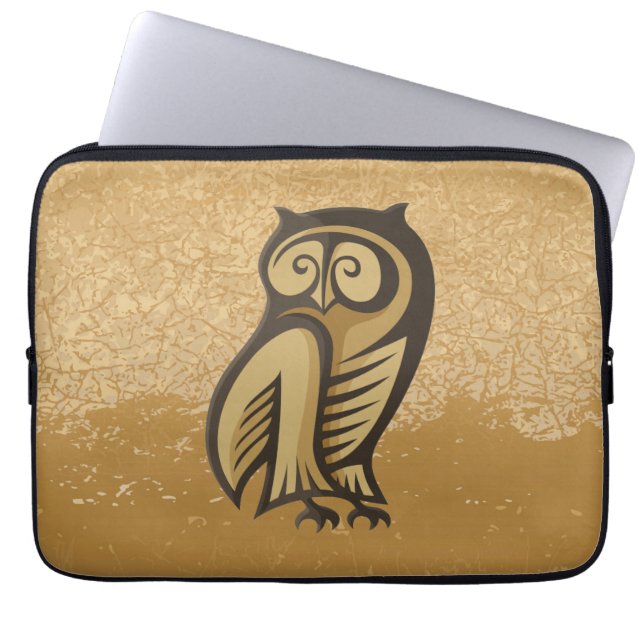 Owl Symbol Colour Laptop Sleeve (Front)
