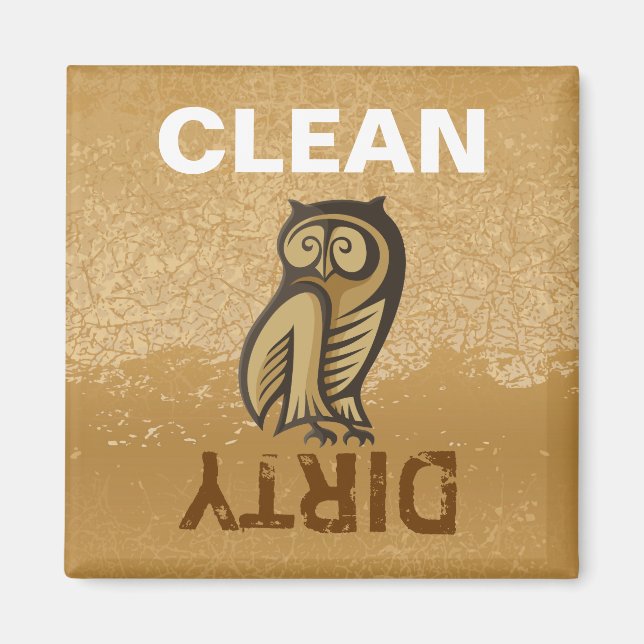 Owl Symbol Colour Magnet (Front)