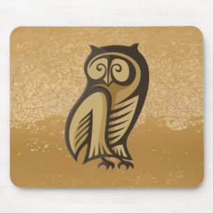 Owl Symbol Colour Mouse Mat