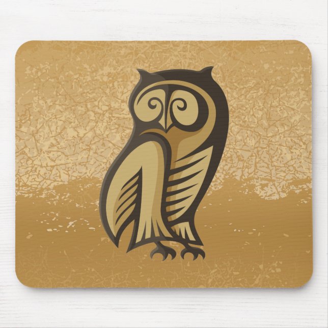 Owl Symbol Colour Mouse Mat (Front)