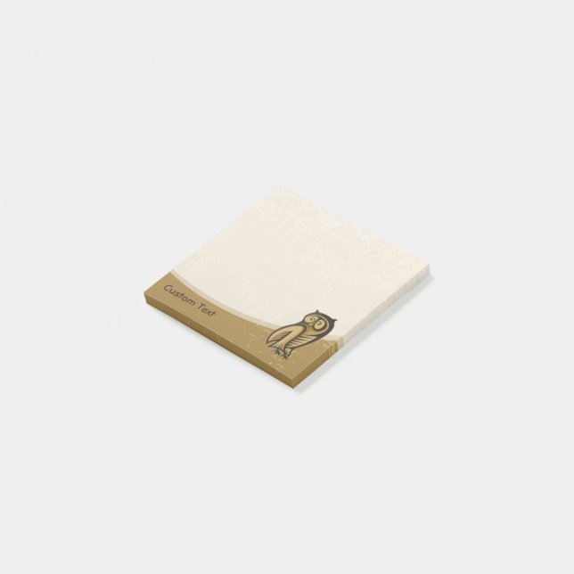 Owl Symbol Colour Post-it Notes (Angled)