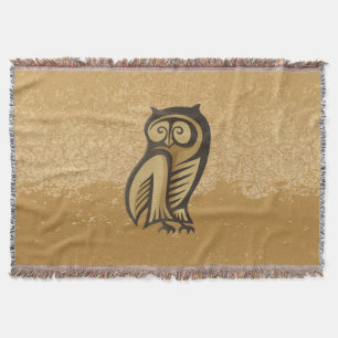 Owl Symbol Colour Throw Blanket