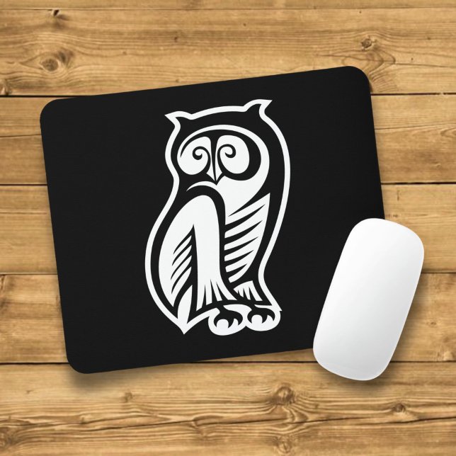 Owl Symbol White Mouse Mat (Creator Uploaded)