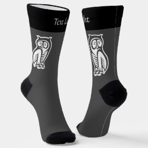 Owl Symbol White Socks