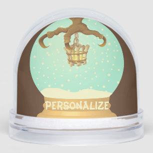 Owl talon and bone chandelier fall snow globe