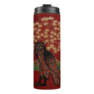 Owl Tapestry Thermal Tumbler