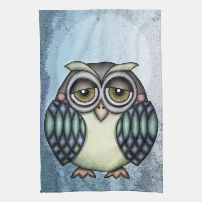 Owl Tea Towel (Vertical)