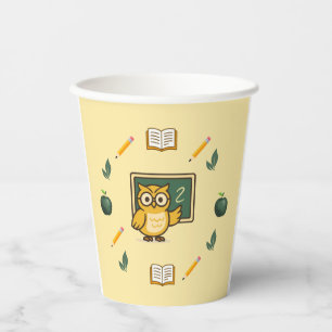 Owl Teacher Party Paper Cup