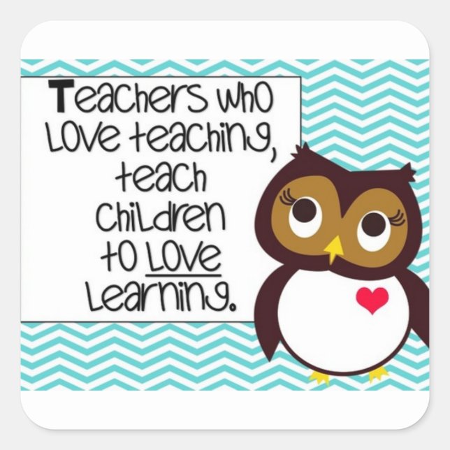 Owl Teacher Sticker (Front)