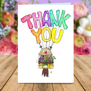 OWL THANK YOU greeting card by Nicole Janes