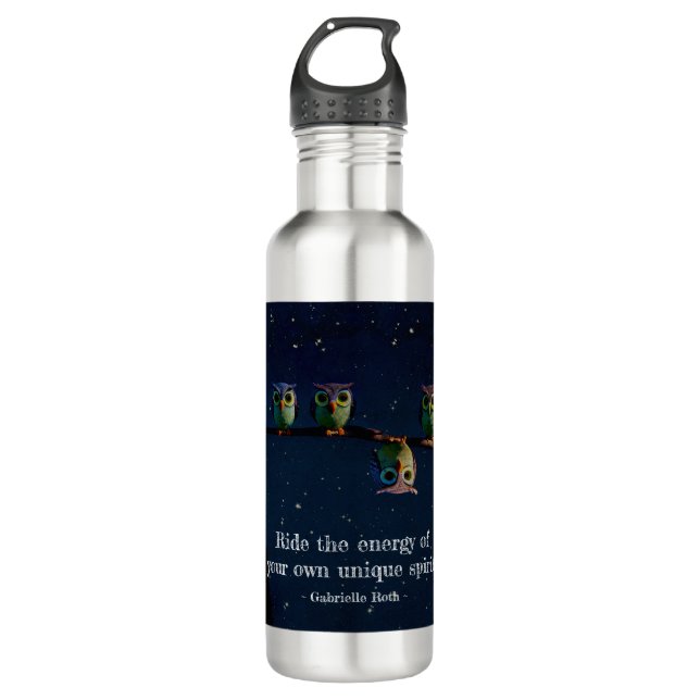 Owl That's Different With Unique Quote Collage 710 Ml Water Bottle (Front)