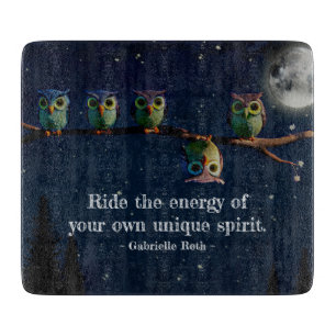 Owl That's Different With Unique Quote Collage Cutting Board