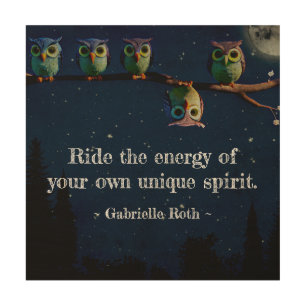 Owl That's Different With Unique Quote Collage Wood Wall Art