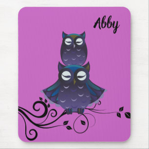 Owl Themed Mouse Mat