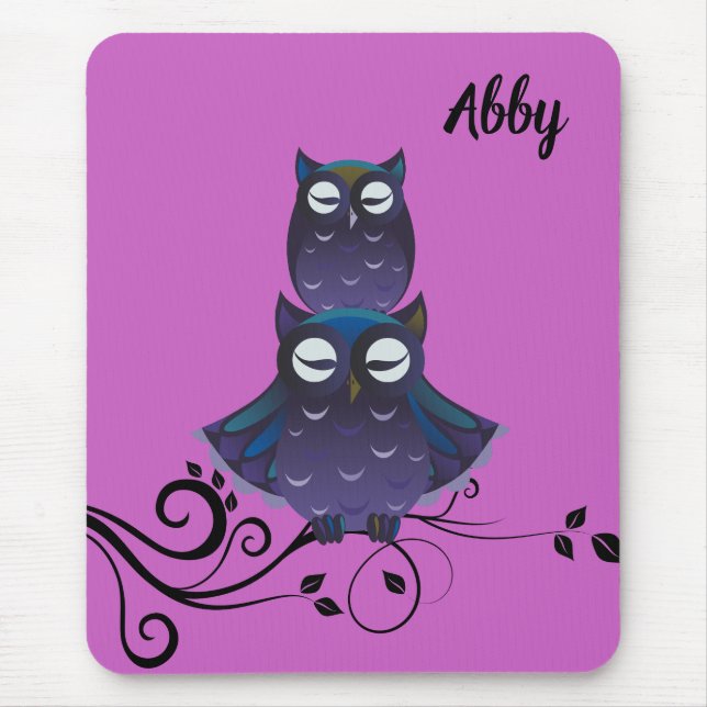 Owl Themed  Mouse Mat (Front)
