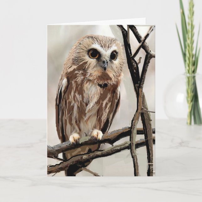 Owl Thinking of You Card (Front)