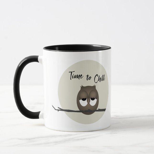 Owl - Time to Chill Mug (Left)