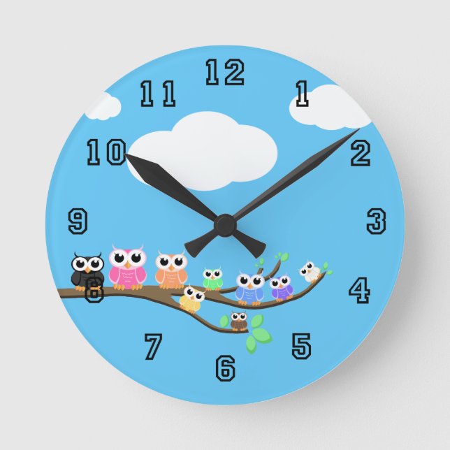 "OWL Together Now" Round Clock (Front)