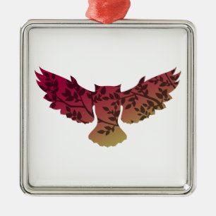 Owl Tree Metal Tree Decoration