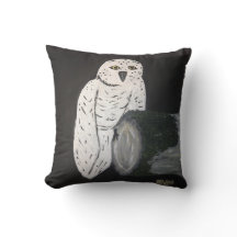 Owl tree Throw Pillow