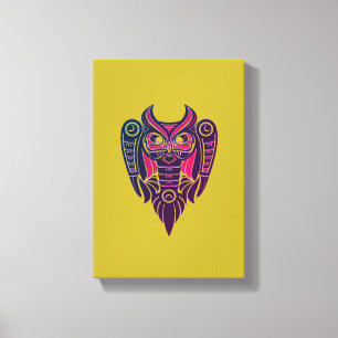 owl tribal tattoo canvas print
