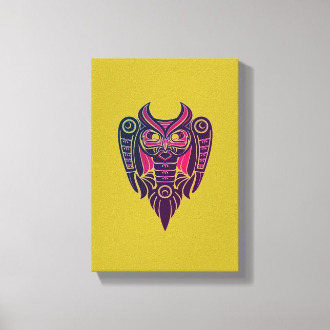 owl tribal tattoo canvas print (Front)