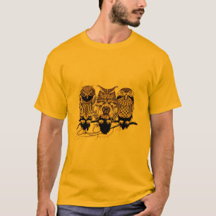 Owl Trio Men's Basic T Shirt