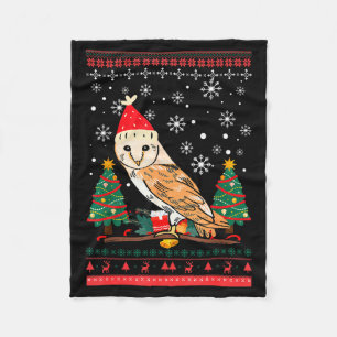 Owl Ugly Christmas Christmas Winter  Fleece Blanket