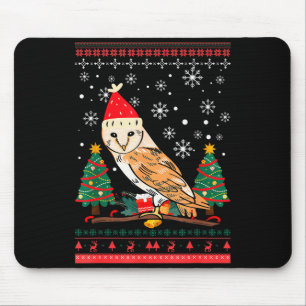 Owl Ugly Christmas Christmas Winter Mouse Mat
