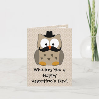 Owl Valentine Note Holiday Card