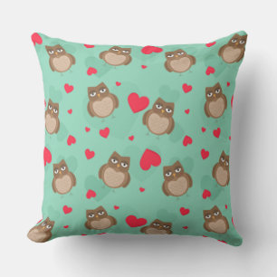 Owl Valentine's Day Cushion
