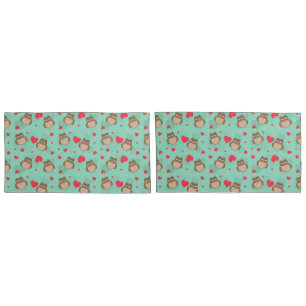 Owl Valentine's Day Pillowcase