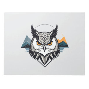 Owl Vector Art Animal Modern Urban City Graphic Notepad