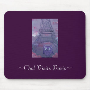 ~Owl Visits Paris~ Mouse Mat