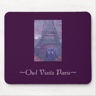 ~Owl Visits Paris~ Mouse Mat