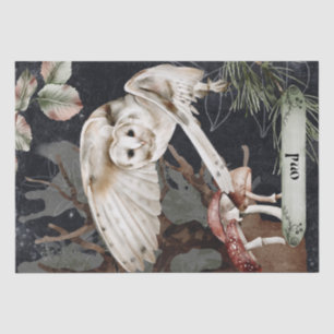 Owl Watercolor Fall Mysterious Autumn Oracle Tissue Paper