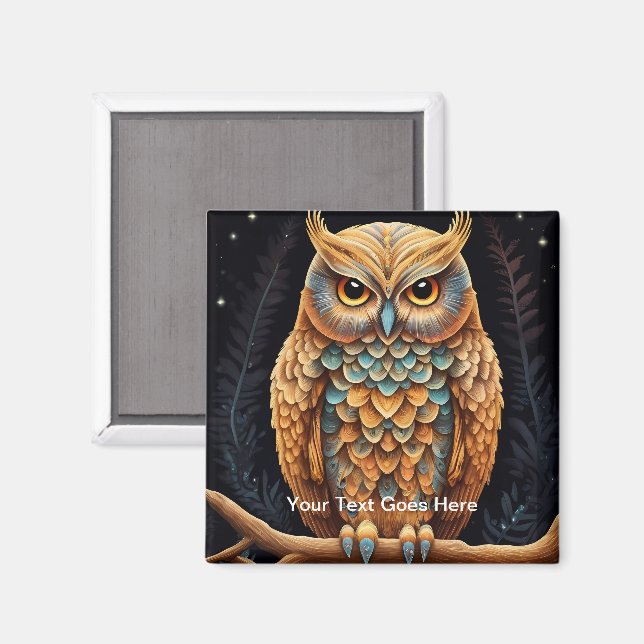 Owl ways Watching Over You fridge Magnet (Front/Back)