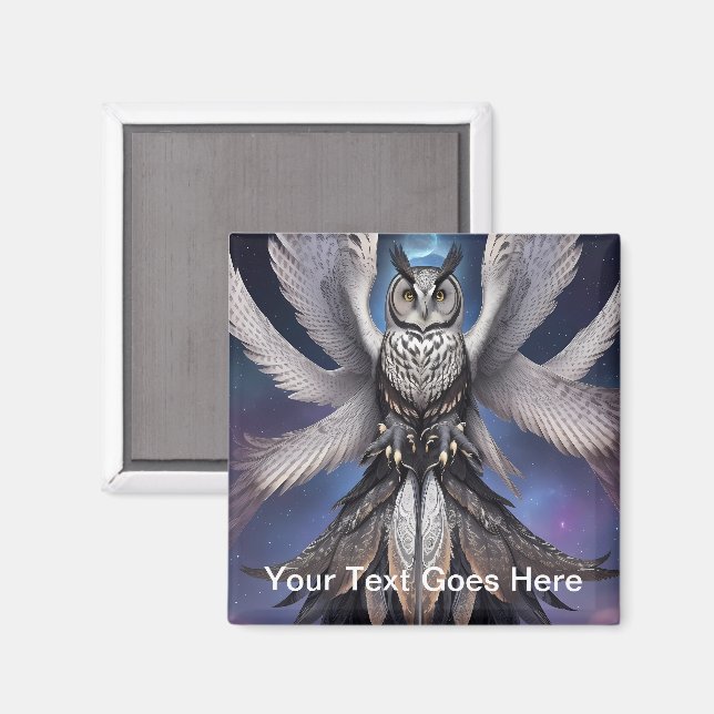 Owl ways Watching Over You fridge Magnet (Front/Back)