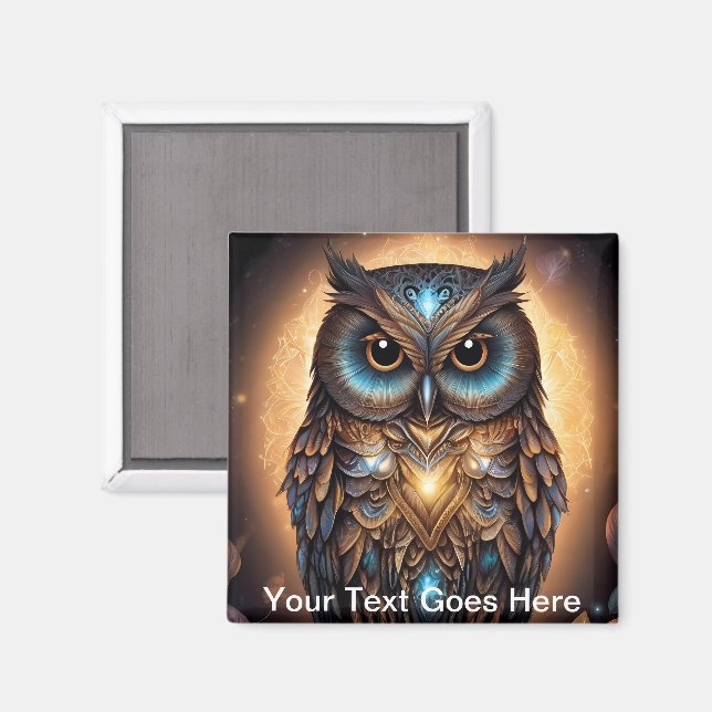 Owl ways Watching Over You fridge Magnet (Front/Back)
